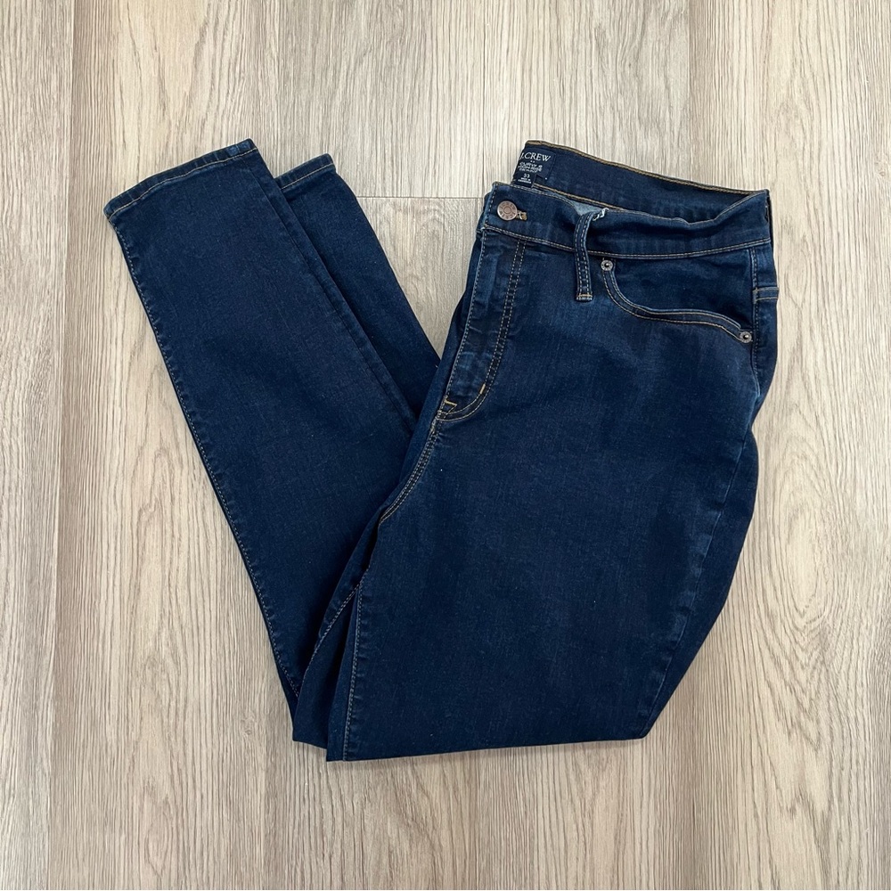 J.Crew Curvy 10 High Rise Skinny Jeans Dark Wash Size 33 Style BA781